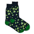 Patrick Francis Mens Navy Shamrock Socks  One Size 6-11 UK