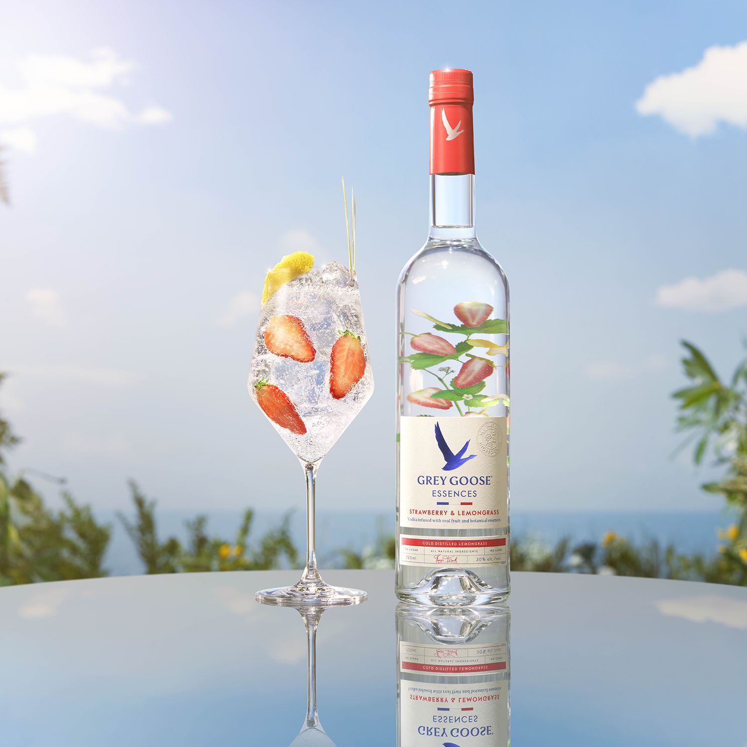 Grey Goose Essences Strawberry and Lemongrass 1L Airport Duty Free Shopping