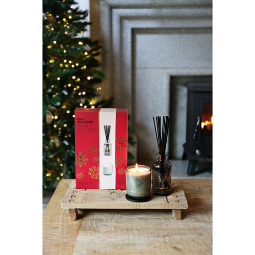 Max Benjamin French Linen Water Candle & Diffuser Gift Set