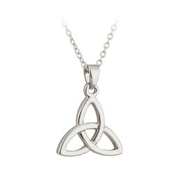 Irish Memories Solvar Lucky Rhodium Trinity Pendant