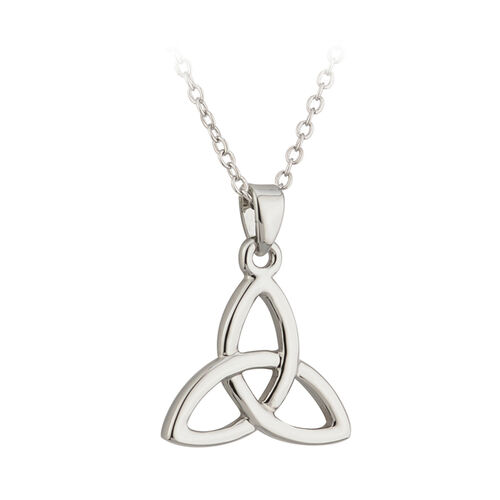 Irish Memories Solvar Lucky Rhodium Trinity Pendant