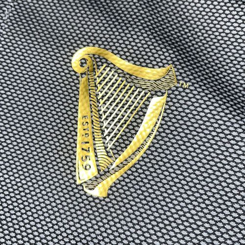 Guinness Grey Harp Waffle Polo Shirt S