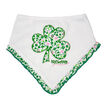 Traditional Craft Kids Overall Print Shamrock Applique Bib