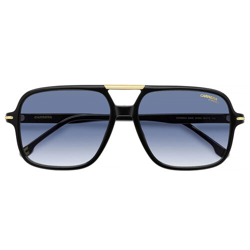 Carrera CARRERA 350/S Black Gold Rectangular Sunglasses
