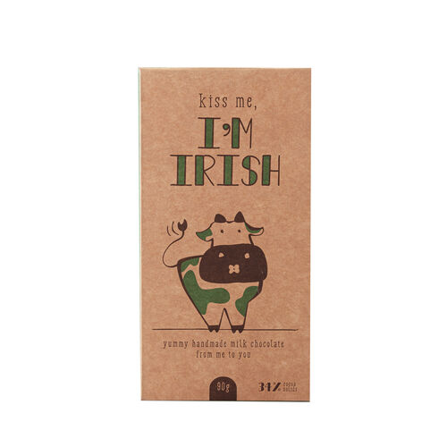 Aunty Nellies Kiss Me I'm Irish Milk Chocolate Bar