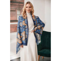 Patrick Francis Navy & Gold Celtic Knot Scarf