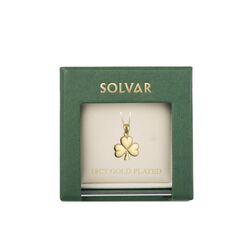 Solvar Gold Plated Shamrock Pendant