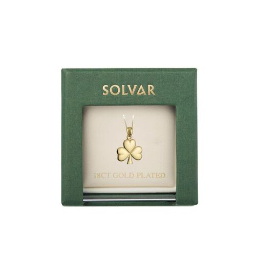 Solvar Gold Plated Shamrock Pendant