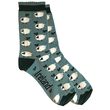 Fashion Flo Womens Green Sheep Print Socks Green