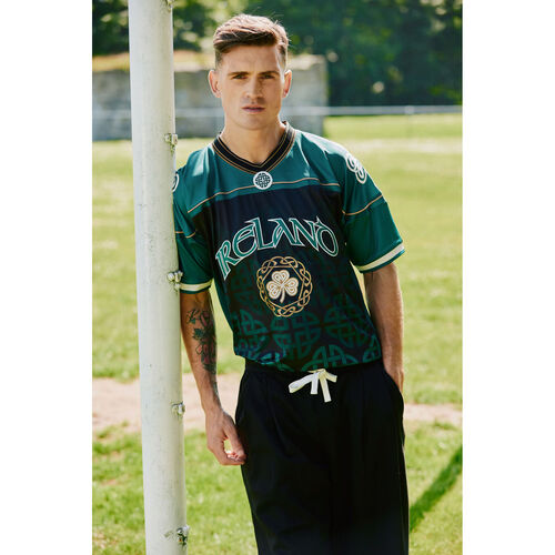 Lansdowne Adults Ireland Blackout Celtic Jersey – Green & Black XS