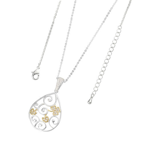 Trinity Trinity & Co. Jewellery Tier Drop Swirl Shamrock Pendant