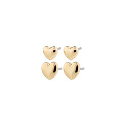 Pilgrim Vivienne Recycled Earrings 2-In-1 Set Gold