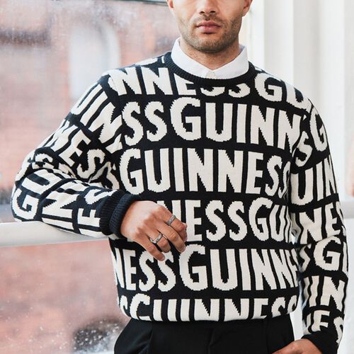 Guinness Chunky Letters Knit Jumper XS