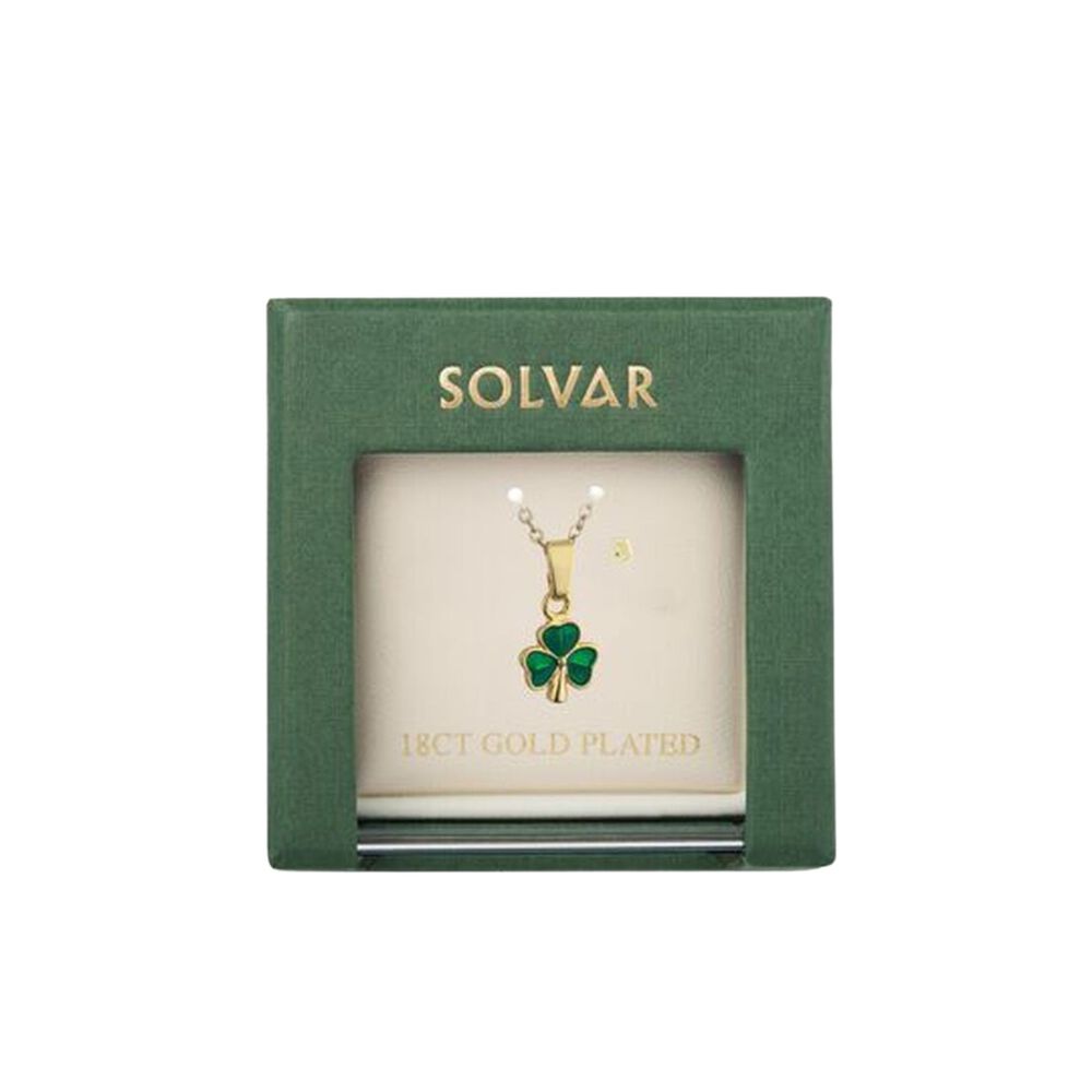 Gold Plated Lucky Shamrock Pendant Airport Duty Free Shopping