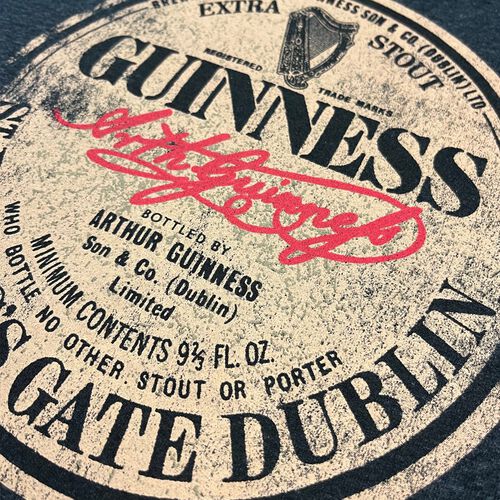 Guinness Charcoal Acid-Wash T-Shirt S