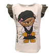 Traditional Craft Kids Girls Bear Cream & Thyme Frill T-Shirt 6-12 Months