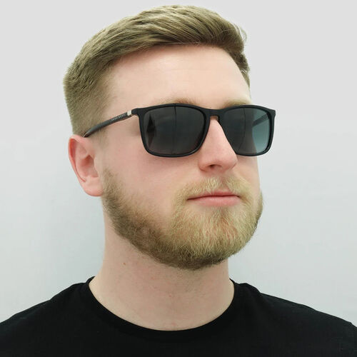 Boss BOSS 0665/S/IT Black Rectangular Sunglasses