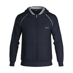 Boss Stretch-cotton jacket with embroidered logo Dark Blue