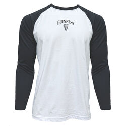 Lansdowne Adults Game Time Long Sleeve Raglan Tee – Black & White S