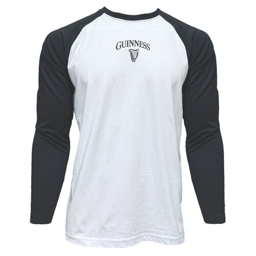 Lansdowne Adults Game Time Long Sleeve Raglan Tee – Black & White S