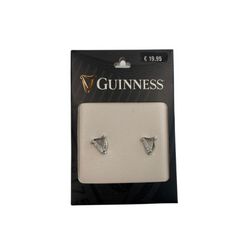 Guinness Rhodium Crystal Stud Earrings