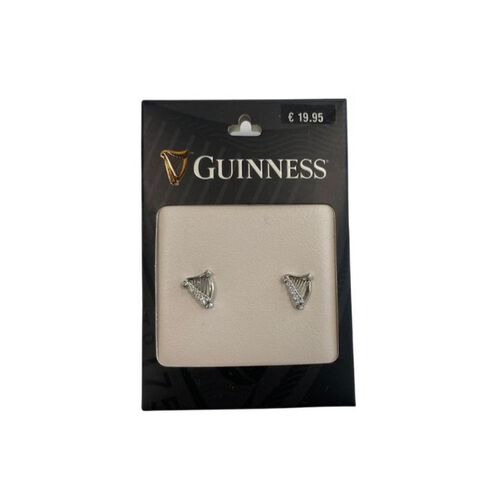 Guinness Rhodium Crystal Stud Earrings