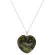 The Connemara Marble Puffed Heart Pendant on Chain 20mm x 20mm