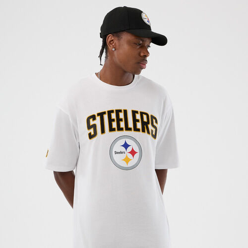 New Era Cap Pittsburgh Steelers NFL International Series Games White Oversized T-Shirt XS
