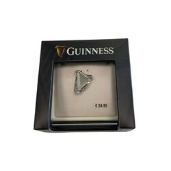 Guinness Rhodium Harp Clutch Pin