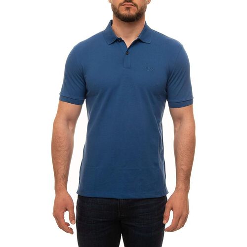 Boss Pallas Regular-fit polo shirt in cotton Blue