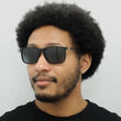 Boss BOSS 0665/S/IT Black Rectangular Sunglasses