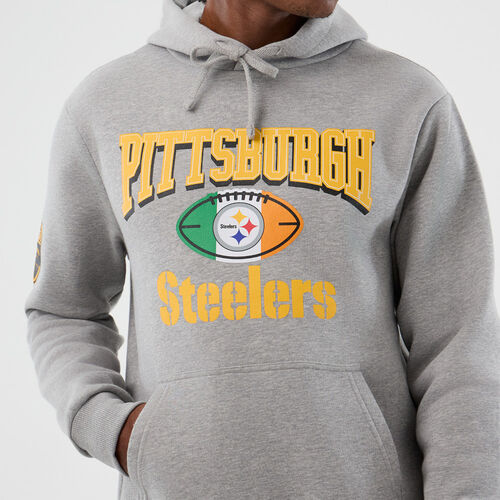 New Era Cap Pittsburgh Steelers NFL International Series Games Grey Pullover Hoodie XS