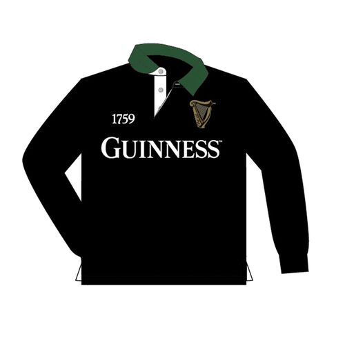 Guinness Black Rugby Shirt  M