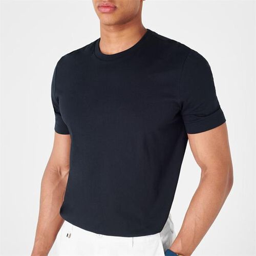 Boss Relaxed-fit T-shirt in stretch cotton with logo print Dark Blue