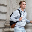 Trinity Grey Marl And Navy Trinity College 1592 Hoody   L