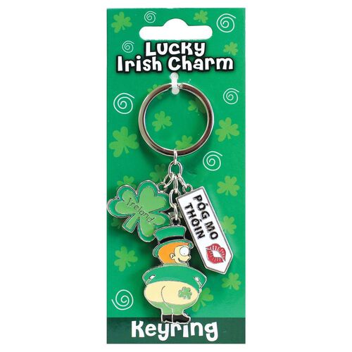 Souvenir Pog Mo Thoin Leprechaun Keyring