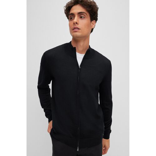 Boss Mens Knitted Cardigan Black Balanso 