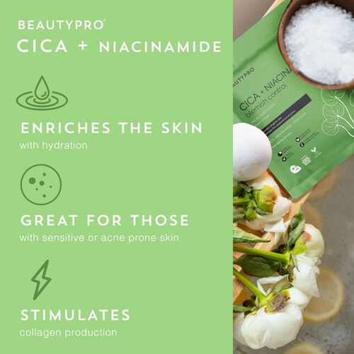 BeautyPro Cica + Niacinamide Blemish Control Sheet Mask