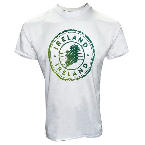 Irish Memories White Ireland Stamp T-Shirt XS