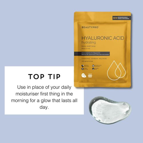 BeautyPro Hyaluronic Acid Hydrating Sheet Mask