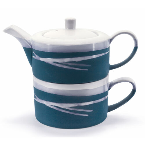 Paul Maloney Pottery Teal Tea For One