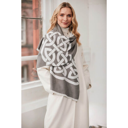 Book of Kells Book of Kells Grey Celtic Knot Scarf
