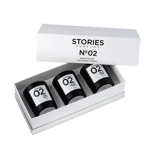 STORIES Parfums Nº.02 Bougie Parfumée Perfumed Candle Trio 210g