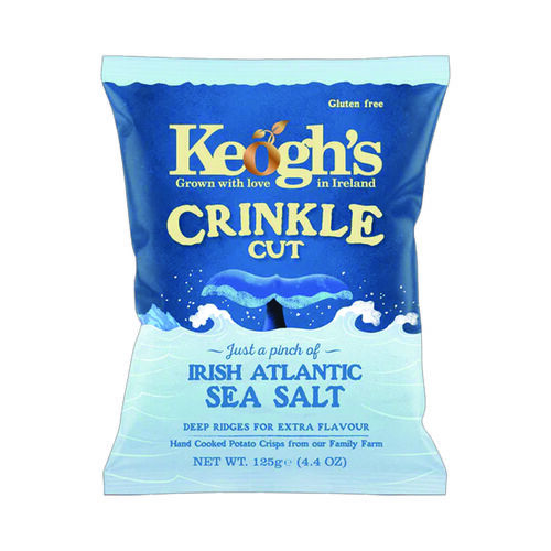 Keoghs Crinkle Cut Just a pinch of Irish Atlantic Sea Salt Crisps125g
